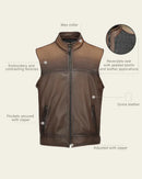 COLETE COM ZÍPER DE MEL