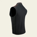 COLETE HOMEM CHALECO CUADRA MARROM COM ZÍPER