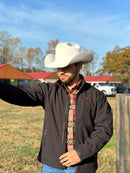 Jaqueta Ariat Logo 2.0 Softshell Preta/Vermelha Indpot SMU