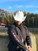 Jaqueta Ariat Texas Softshell Independent SMU Preta